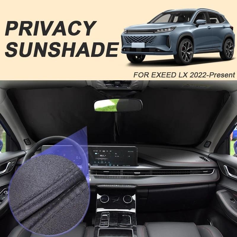 Carro Preto Janela Privacidade Pára-Sol Para EXEED LX 2022-Presente Auto Anti-UV Isolamento Térmico Proteger Capa Acessó