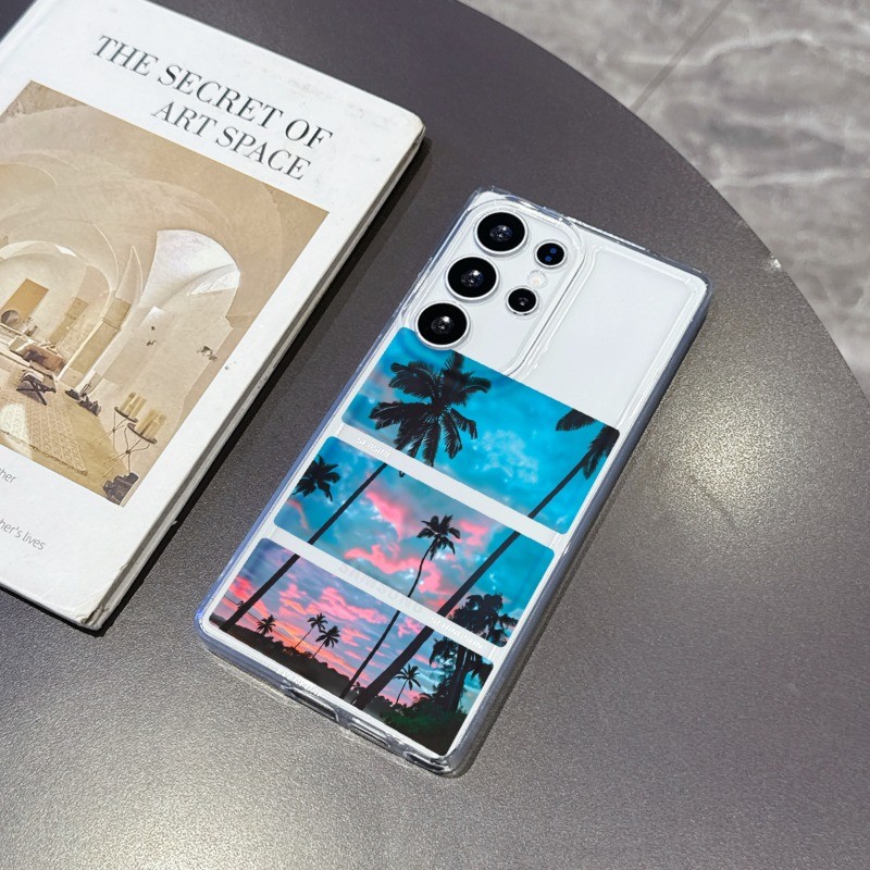 Palm Sky Para Samsung 20 FE Caso S26 S25 S24 S23 S21 S22 Ultra A16 A12 Anti-Queda Capa À Prova De Poeira