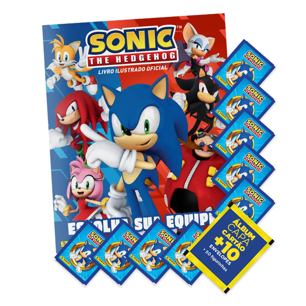 Sonic The Hedgehog Álbum+10 envelopes(50 Figurinhas) - Novo - Editora Panini em Oferta na Shopee