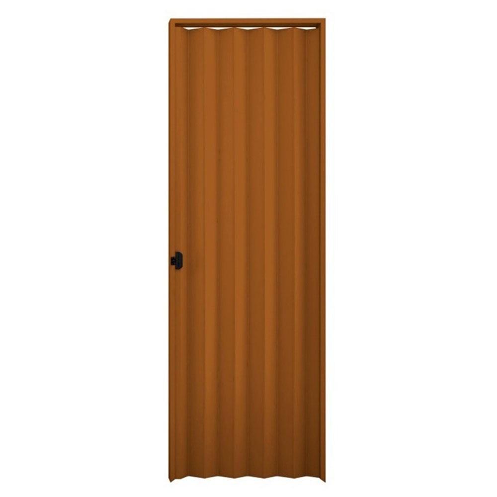 Porta Sanfonada Interna Plasbil PVC, Mogno, 210 x 70 cm