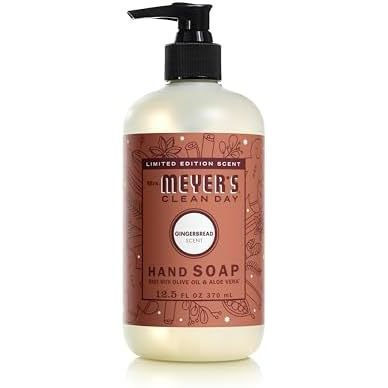 Sabonete Líquido para Mãos Mrs. MEYER'S CLEAN DAY, Edição Limitada com Aroma de Pão de Gengibre, Frasco de 12,5 Onças
