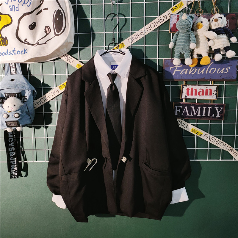 Primavera outono novo estilo rufião bonito High-End terno jaqueta masculina luz estilo maduro cor sólida não-ferro terno