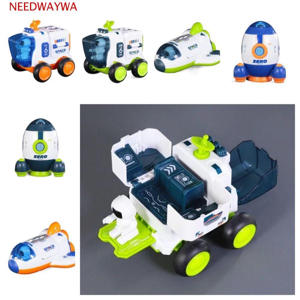 NEEDWAYWA Brinquedos De Exploração Espacial , Brinquedo De Carro De Inércia De Foguete De Astronauta De Nave Mini Presen