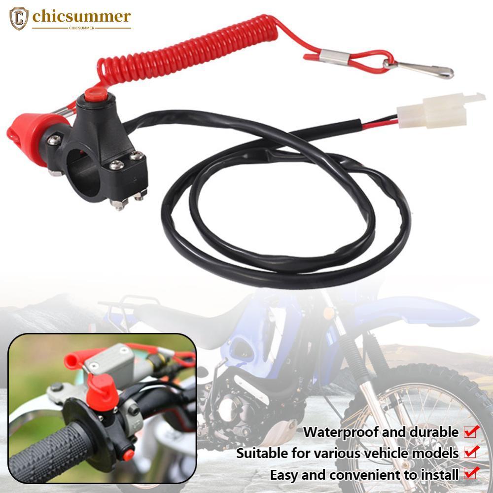 CHICSUMMER Motocicleta ATV Cordão De Emergência Matar Parar Interruptor Do Motor Botão Para Suzuki L8Y3