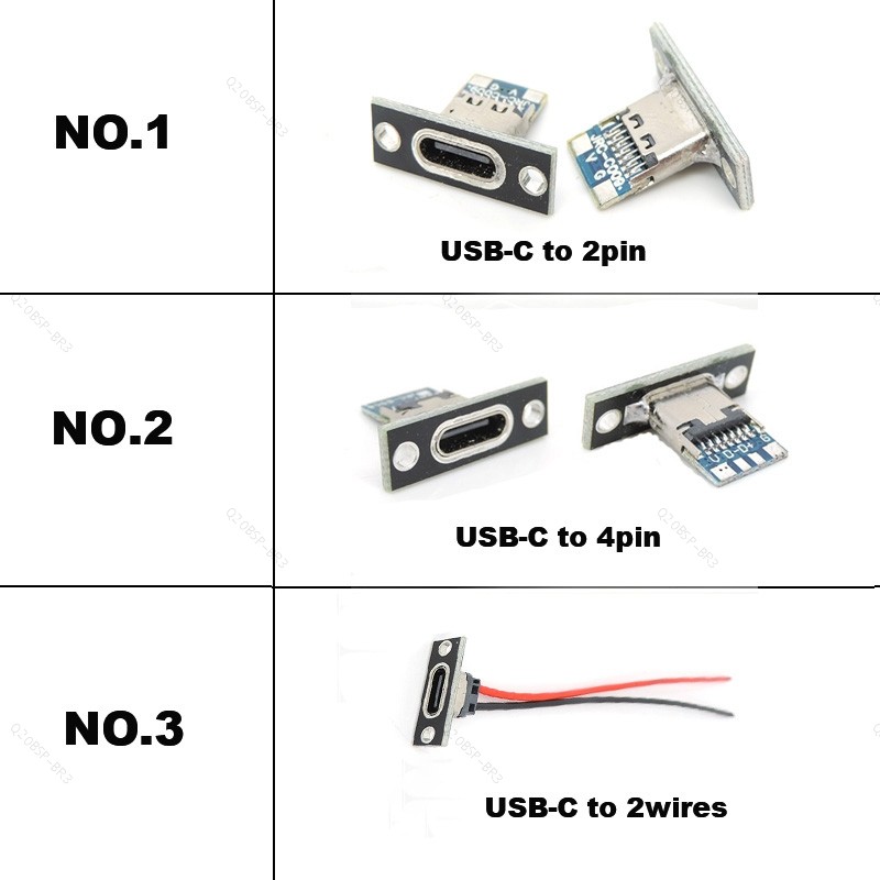 TYPE-C Fêmea Carregamento Jack 2 Junta De Solda USB Micro Cinto Linha Cabo Conector Adaptador De Tomada Plana Para Caixa