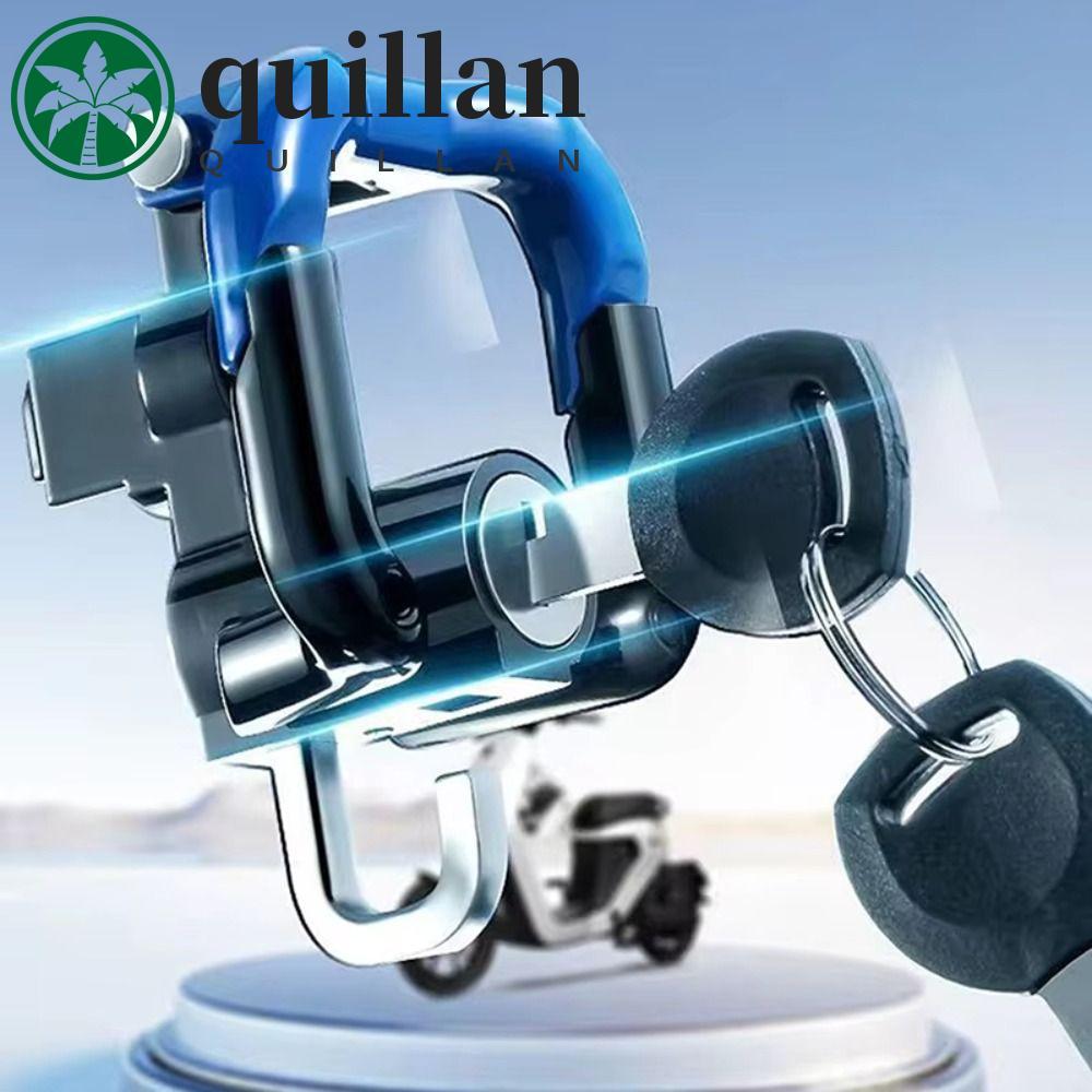 QUILLAN Gancho Para Capacete De Motocicleta , Trava Antifurto , Duplo , Duas Chaves Moto