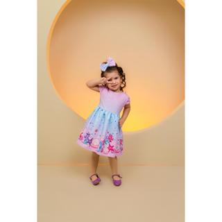 Vestido  fundo do mar 1 ao 6 anos em Oferta na Shopee