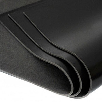Piso Preto Emborrachado Liso 3,5mm Placa 50x50cm