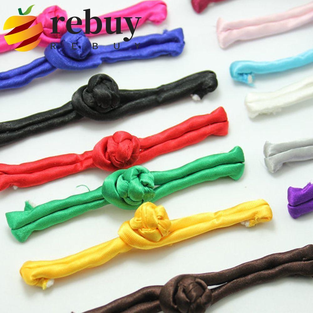 REBUY1 Nó Chinês Sapo Acessório Bordado Han DIY Costura Fixadores Botões Cheongsam 10 Pçs Traje Artesanal