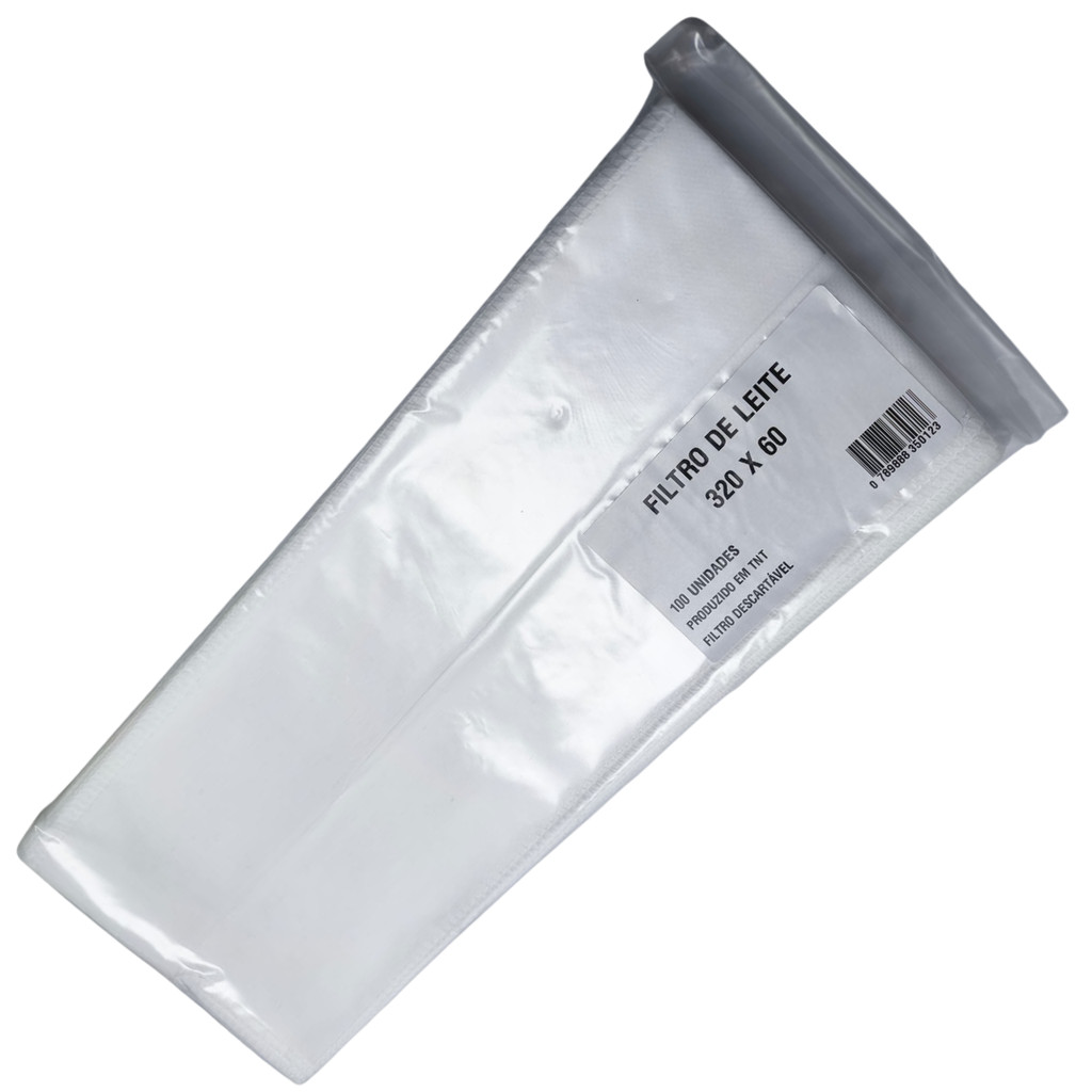 Filtro de Leite TNT Descartável 320 x 60 Pacote com 100 Un para Ordenhadeira Canalizada