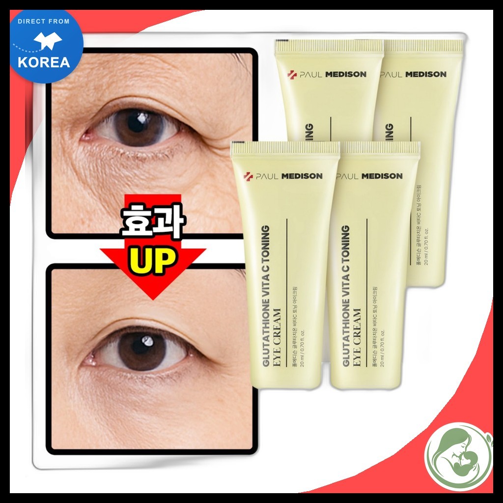 [paul medison] Creme Para Os Olhos Glutationa Vita C , 20ml , 1 Unidade/Coreano/Fórmula Iluminadora Da Seulmom & Kid