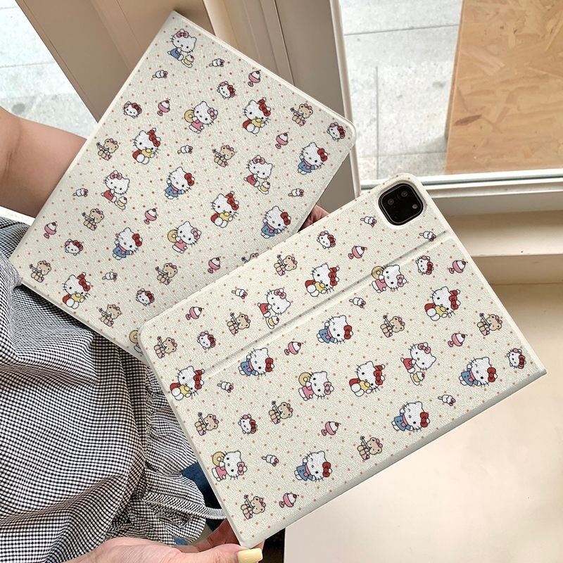 Capa Capinha HelloKitty para Tablet Samsung Galaxy Tab S6 Lite  A9PLUS S9 S10 FE PLUS+ CASE Slot para Caneta