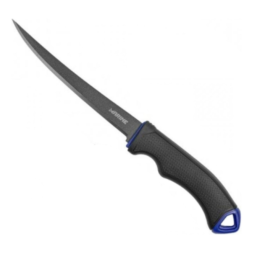 Faca Fileteira Marine Sports Fillet 29cm Aço Inox Teflon Preto