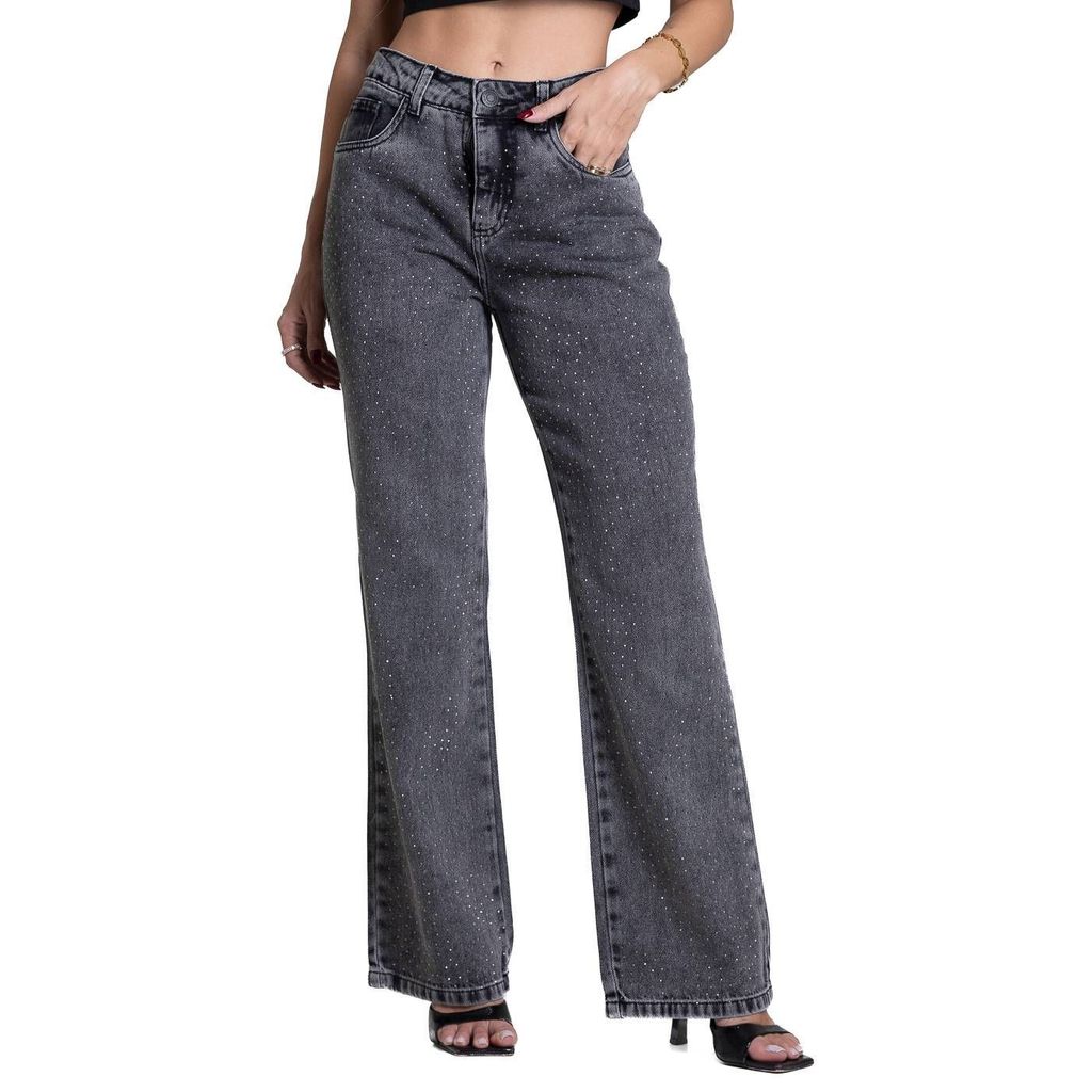 Calça Jeans Sawary Reta Brilho - 282931