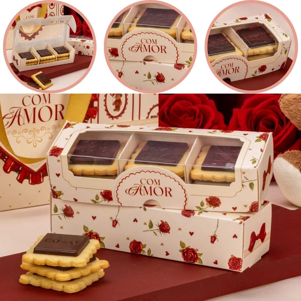 10 CAIXA P/9 BISCOITOS C/ VISOR 4,2X5,5X16,2CM 5896 DOLCE AMORE ( NAMORADOS JANGO 2026 ) em Oferta na Shopee