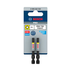 Pacote com 2 Bits Torx 55mm T30 Pro Impact Bosch 2608522532