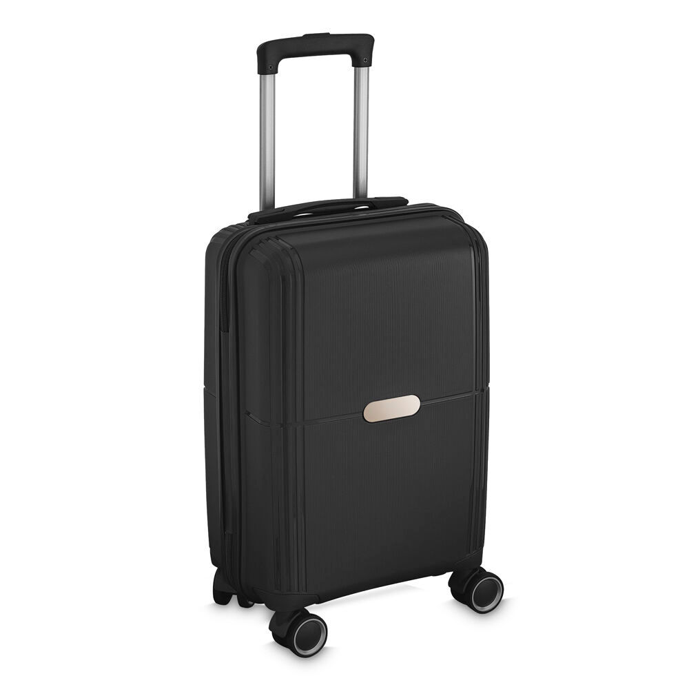 Mala de Bordo 34L Executiva com Cadeado 360° Bagagem de Mão Viagem Preta Compacta