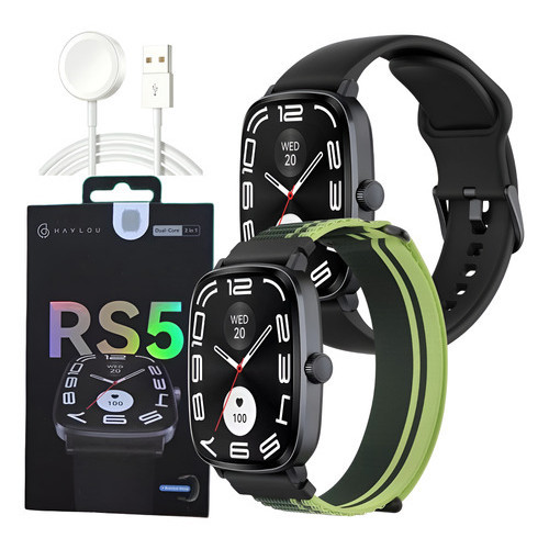 Smartwatch Haylou RS5 Original Tela AMOLED 2.01 Faz Chamada Bluetooth