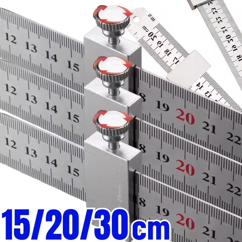 Régua De Posicionamento De Aço Inoxidável-Guia De Marcação Para Carpintaria-Balanças Retas De Desenho-Ferramenta De Medi