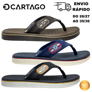 Chinelo Dedo Cartago Paris INF 12468 Original, Prático e Seguro para Crianças com Palmilha Anatômica em Oferta na Shopee