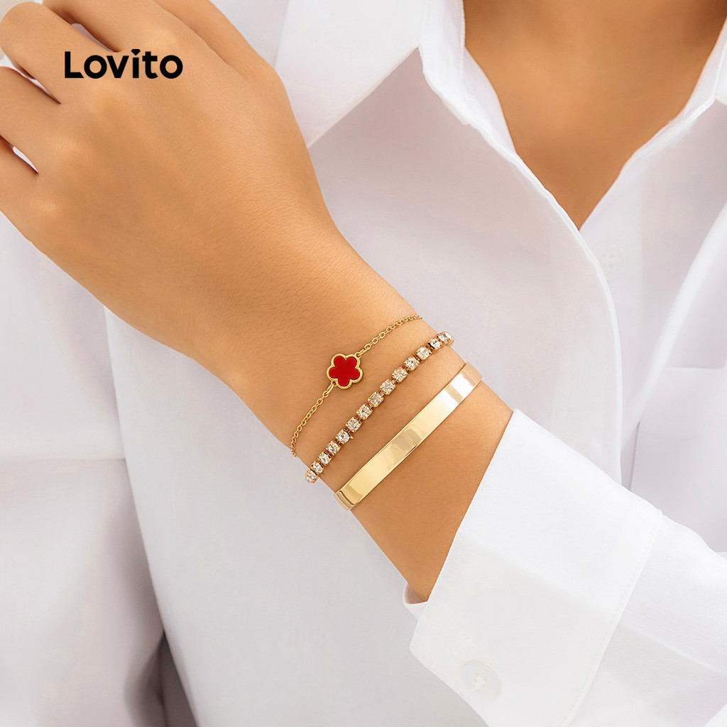 Lovito Pulseira metálica LCS31A56 em Oferta na Shopee