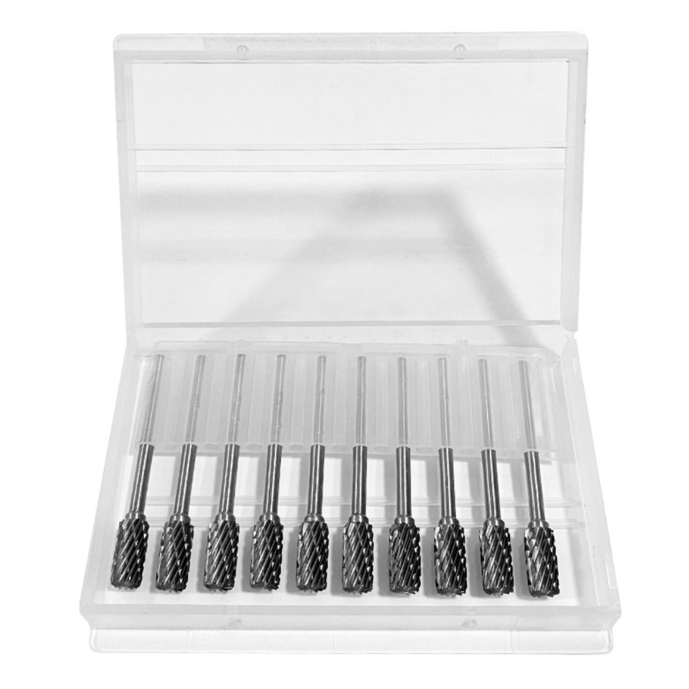 10 Brocas Fresa Lima Tungstenio Gravação Aço Retifica Metal AEX0613M03