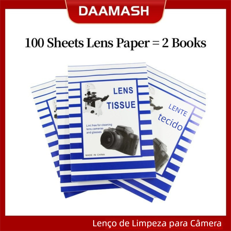 [Envio 24H] Kit de lenço para limpeza de lentes câmera e óculos - 2X 50 Folhas