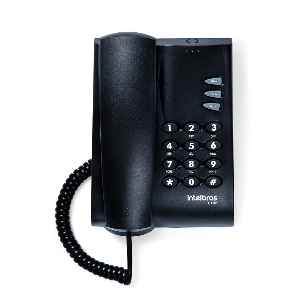 Telefone Pleno Intelbras sem chave Preto em Oferta na Shopee