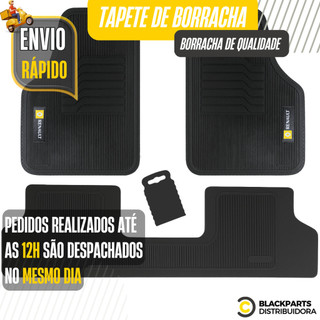 Kit Jogo Tapete Renault Borracha Personalizado Automotivo Impermeável Carro Antiderrapante