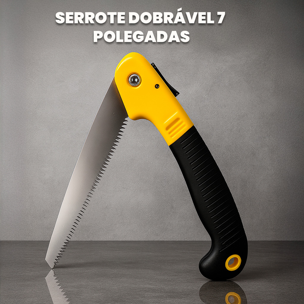 Serrote Dobrável Trava De Segurança Lâmina De 180mm Afiada