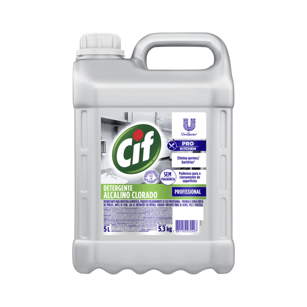 Detergente Alcalino Clorado Profissional 5L Cif