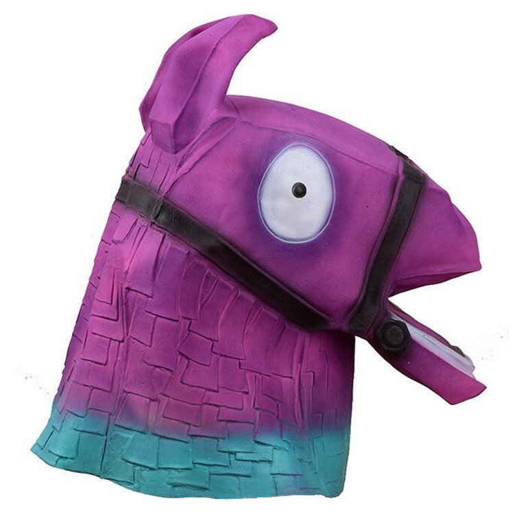 Máscara de Cabeça de Cavalo Roxo, Acessório de Jogo, Máscara de Látex de Unicórnio para Halloween, Máscara de Fantasia p