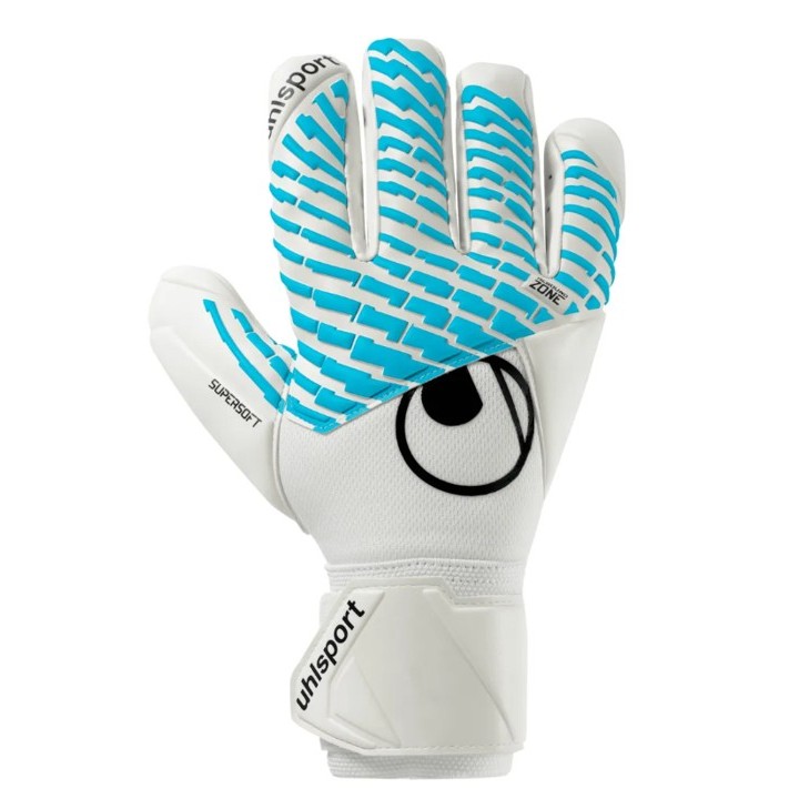 Luva De Goleiro uhlsport Cybertec Supersoft HN - Branco e Azul