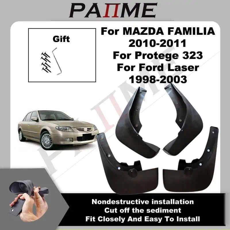 Carro Automotivo MudFlaps Para Mazda Família Protege 2010-2011 Respingo Guardas Frente Traseira Lama Aleta-Lamas Fender