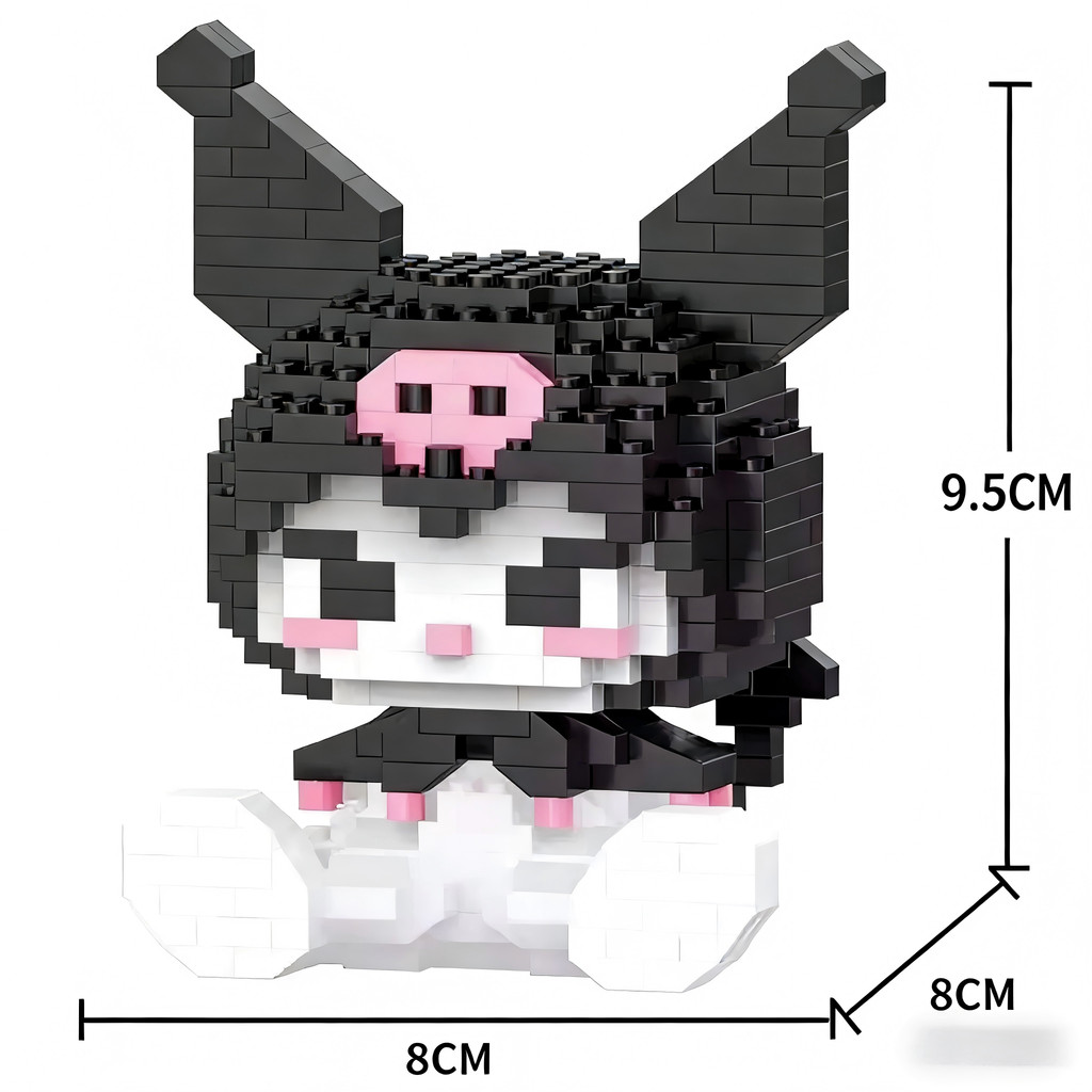 Mini Building Blocks Cartoon Kuromi Figure DIY Nano Block Toy Collectible Brick Model