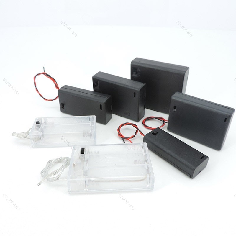 5 Pçs Suporte De Bateria 2/3/4 Slot AA AAA 1.5V/3V/4.5V/6V Caixa Com Fios Liga/Desliga Interruptor Tampa De Parafuso Cas