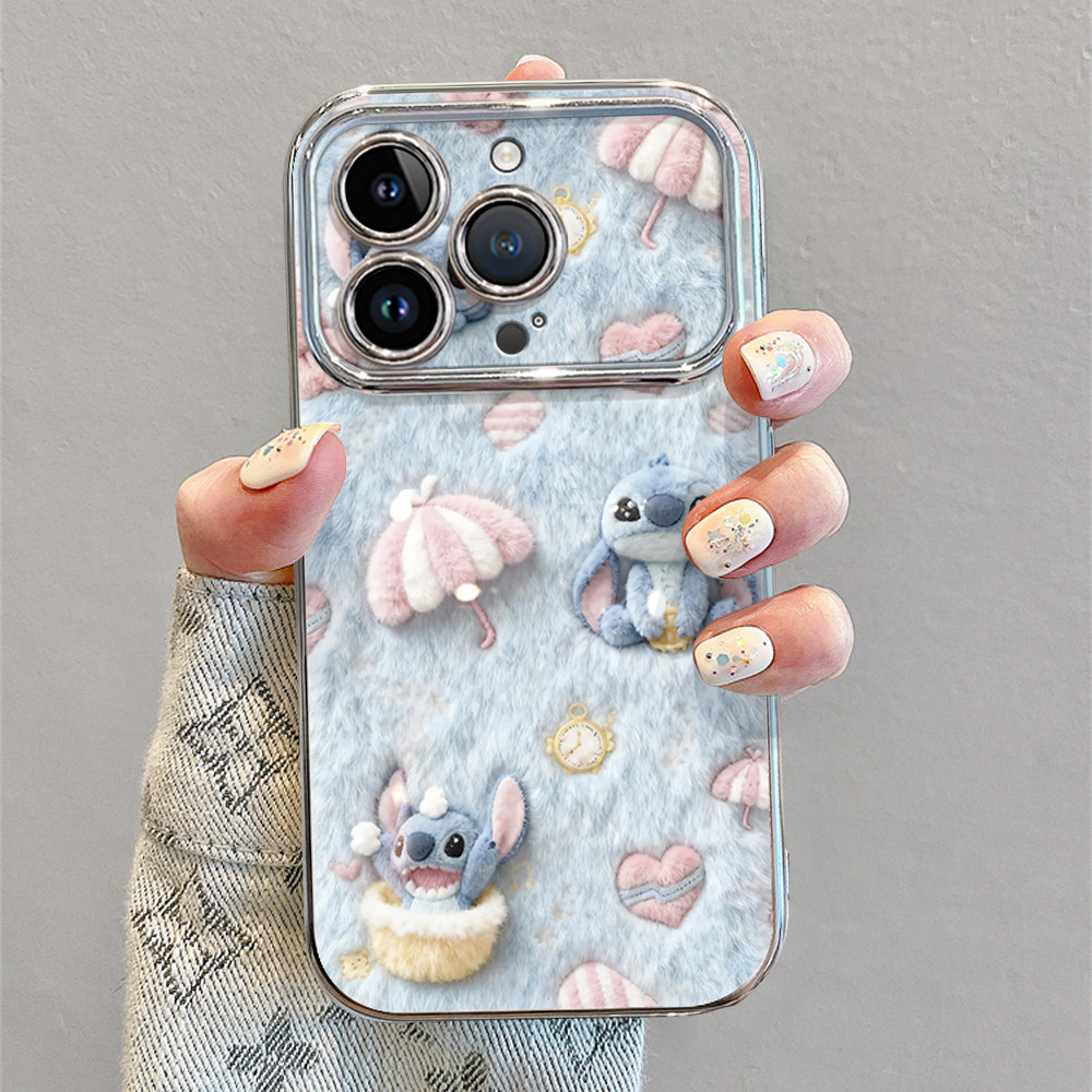Capinha de capa Stitch fofo Adequado Para iPhone 17 11 12 13 15 14 16 Pro Max XR XS Max Capa TPUchoque