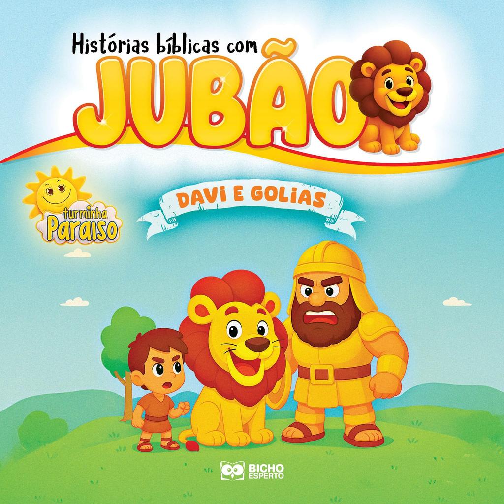 Livro de Atividades Turminha Paraiso Histórias Bíblicas Com o Jubão Davi e Golias 16 Páginas
