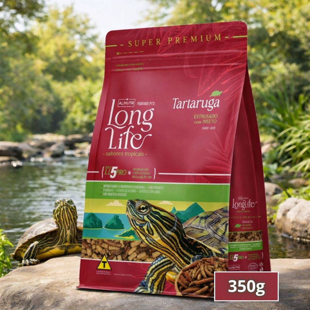 Sabores Tropicais Extrusada Tartaruga Inseto 350g