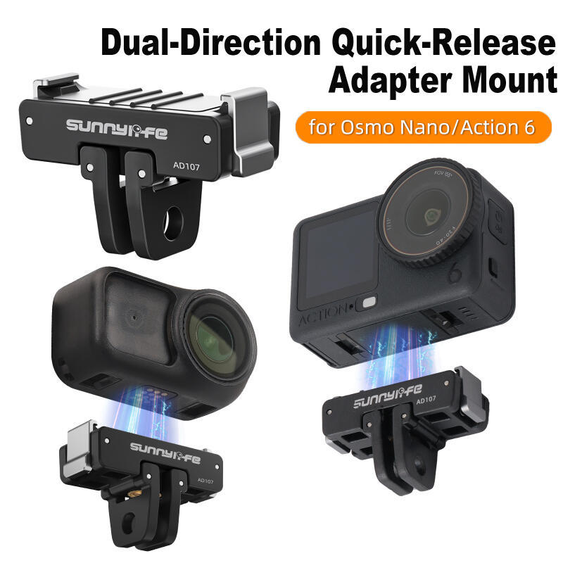 Suporte Magnético De Adaptador De Liberação Rápida Para DJI OSMO Action 6/NANO Montagem De Câmera Com Parafuso De 1/4 De