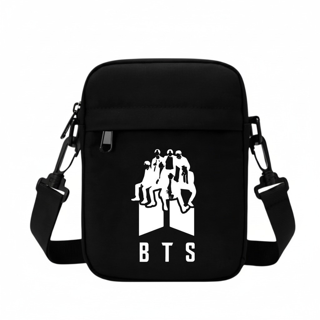 Bolsa Banda BTS Grupo K-POP Transversal Shoulder Bag Tiracolo Dorama Pochete Unisex
