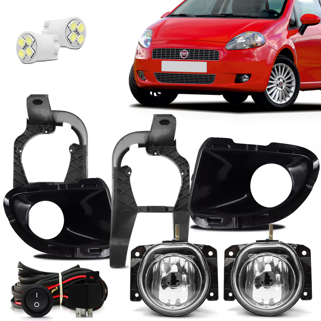 Kit Farol De Milha Punto 2007 2008 2009 2010 11 12