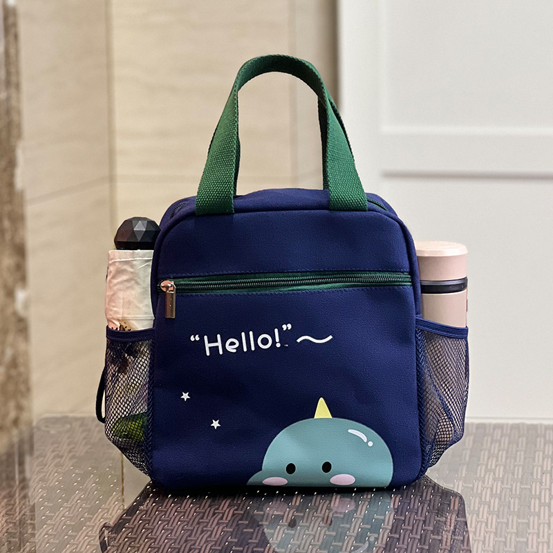 Crianças dos desenhos animados lancheira bolsa isolada lancheira saco de almoço à prova dwaterproof água lona folha alum
