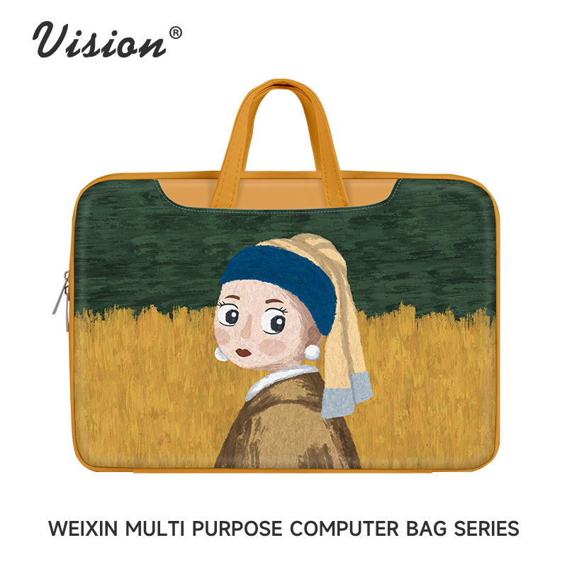 VISION Bolsa para Laptop com pintura mundialmente famosa portátil adequada para Apple macbook 15: 20 cm Shin-Chan air13.