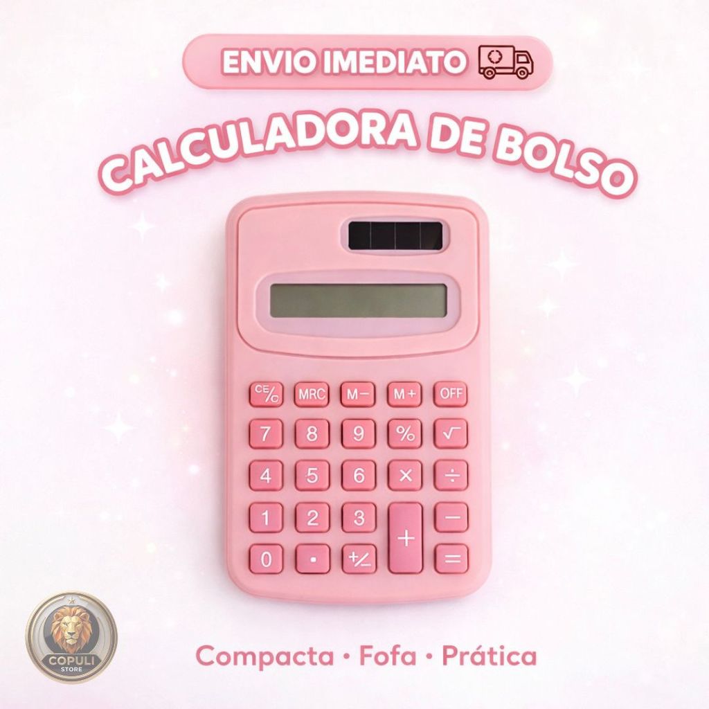 Mini Calculadora De Bolso Matemática De Plástica De 8 Dígitos Portátil De Alta Qualidade