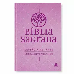 Bíblia Sagrada King James | KJC | Letra Extra Grande | Capa Dura Rosa