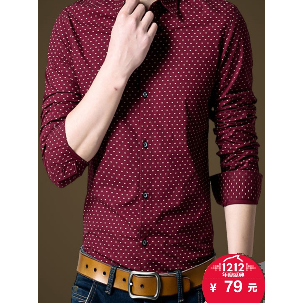 2023 camisa de manga comprida masculina novo estilo outono camisa masculina na moda versão coreana masculina impressa ca