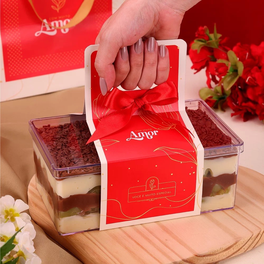 10 ALÇA P/ CAKE BOX QUADRADA AMOROSA 4131 ( DIA DOS NAMORADOS JANGO 2026 ) OUTLET