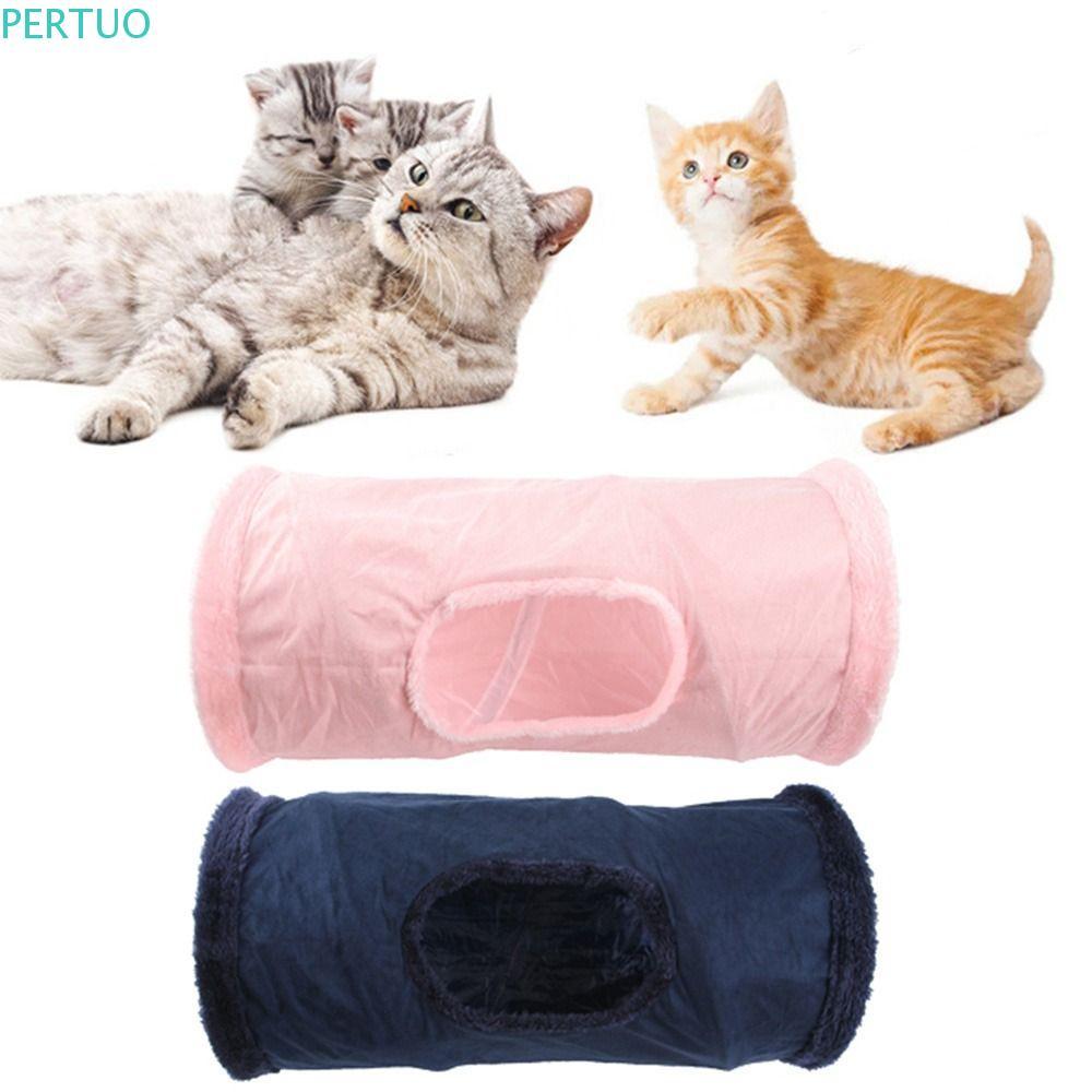 PORTSOUTLET Gato Túnel Camurça Tecido Pet Casa Buracos Canil Filhote De Cachorro Gatinho Coelho Suprimentos Para Animais