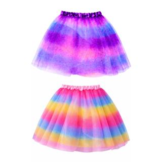 Saia De Tule Colorida 40CM Saia Tutu Colorida Unicórnio Fantasia Festa Carnaval Halloween em Oferta na Shopee